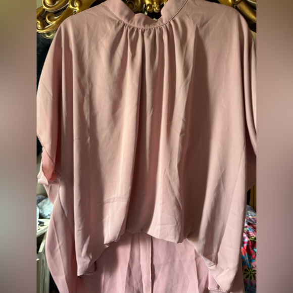 BTFBM Tops - Elegant Pink Women's tie neck  Top
